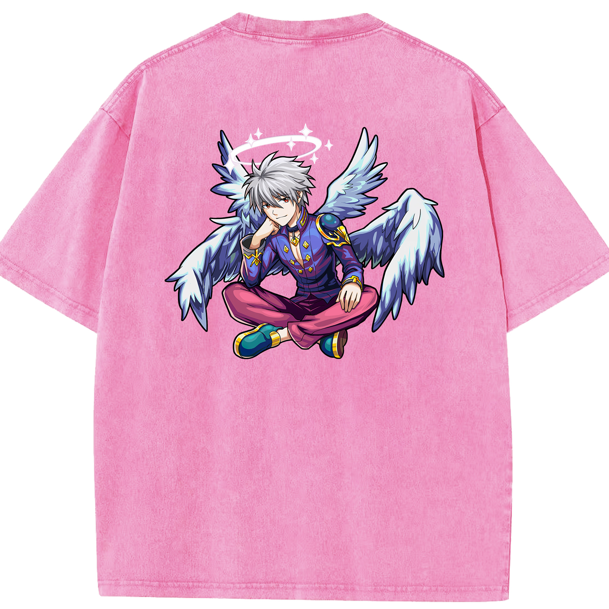 （画像用） EVA 新世紀エヴァンゲリオン 綿100% ヴィンテージ風 半袖Tシャツ（背面プリント）